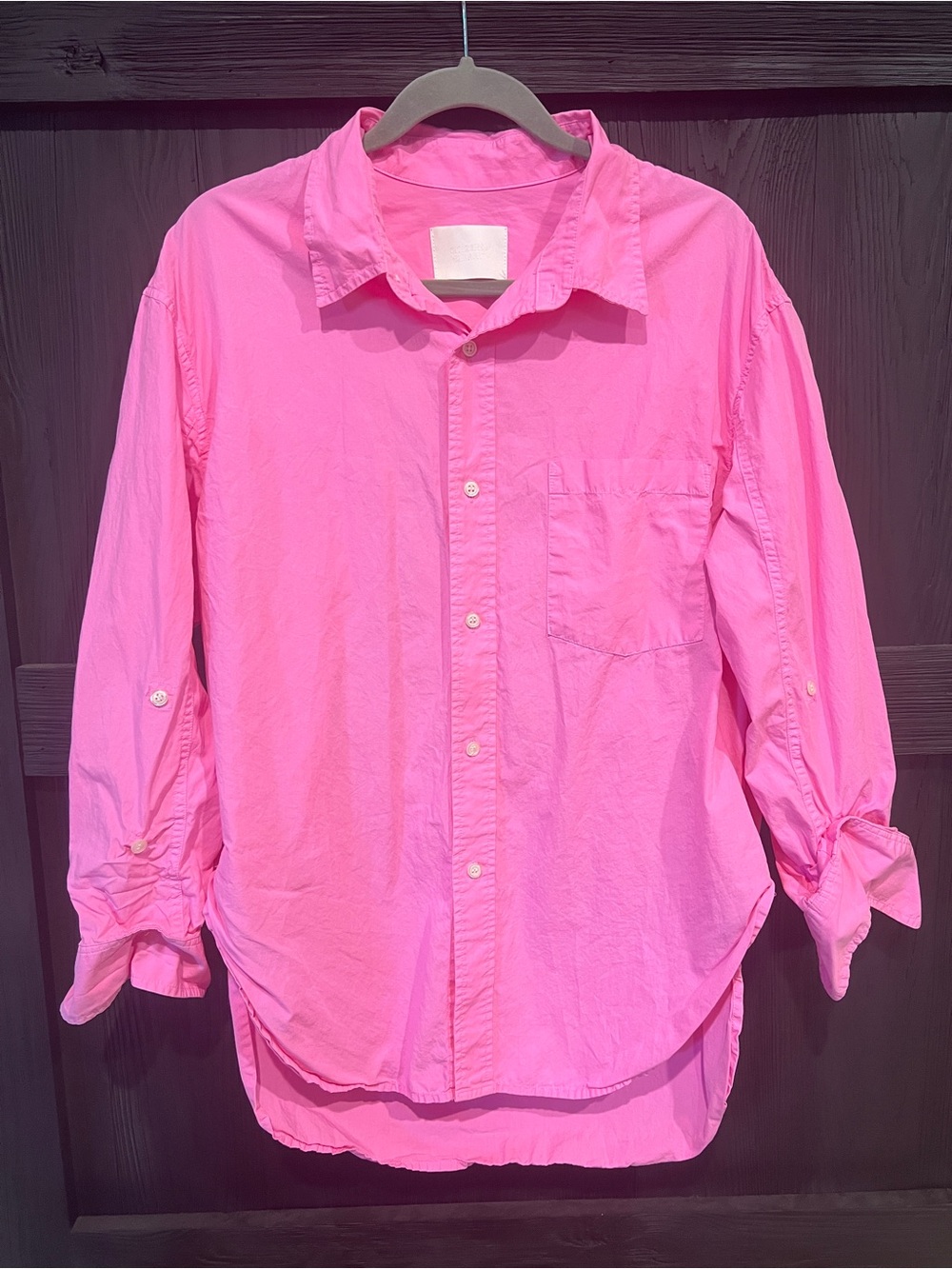 Citizens Of Humanity Bright Pink Button-Down Shirt, M